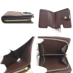 Louis Vuitton Damier Ebene Compact Zip wallet Brown